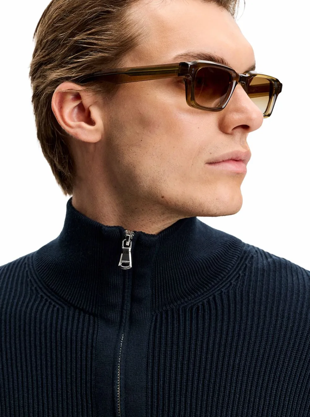 Hot J.Lindeberg Alex Half Zip Knitted Sweater Herr