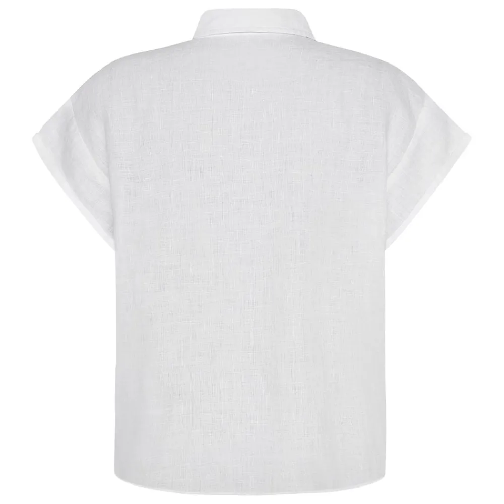 Best Knowledge Cotton ASTER fold up short sleeve linen shirt Dam