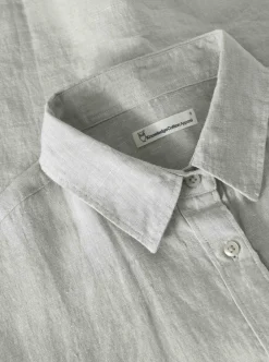 Allt Under Överdelar|Skjortor & Blusar | Knowledge Cotton ATER fod up hort eeve inen hirt Da