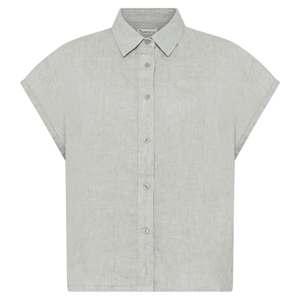 Allt Under Överdelar|Skjortor & Blusar | Knowledge Cotton ATER fod up hort eeve inen hirt Da
