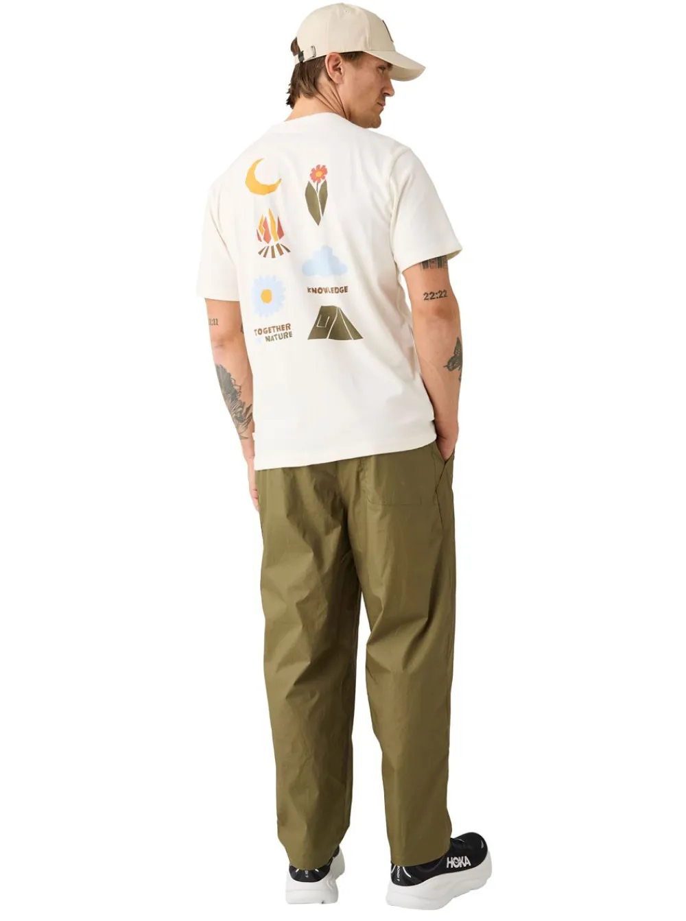 Outlet Knowledge Cotton Back print t-shirt Herr