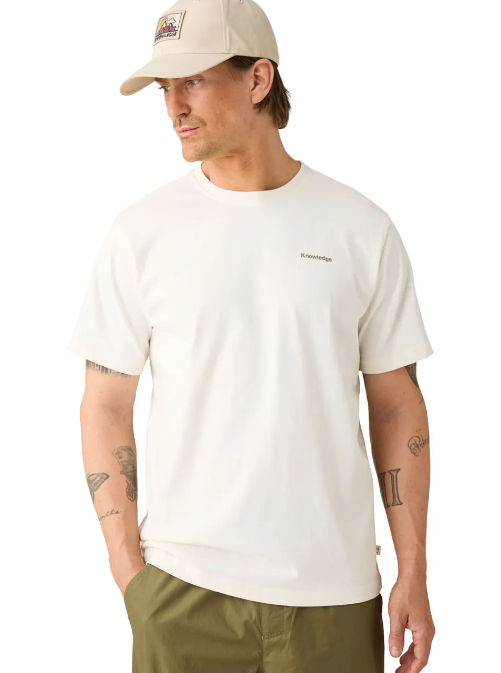 Outlet Knowledge Cotton Back print t-shirt Herr