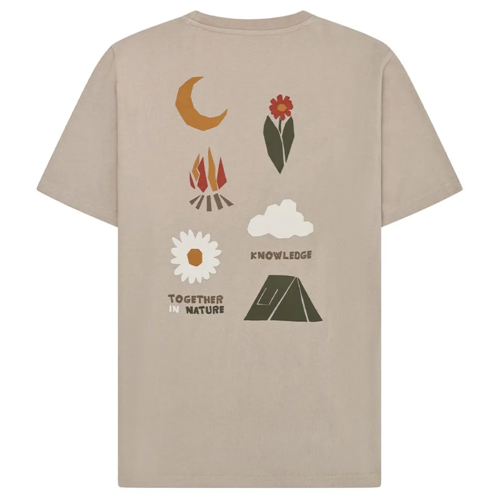 Outlet Knowledge Cotton Back print t-shirt Herr