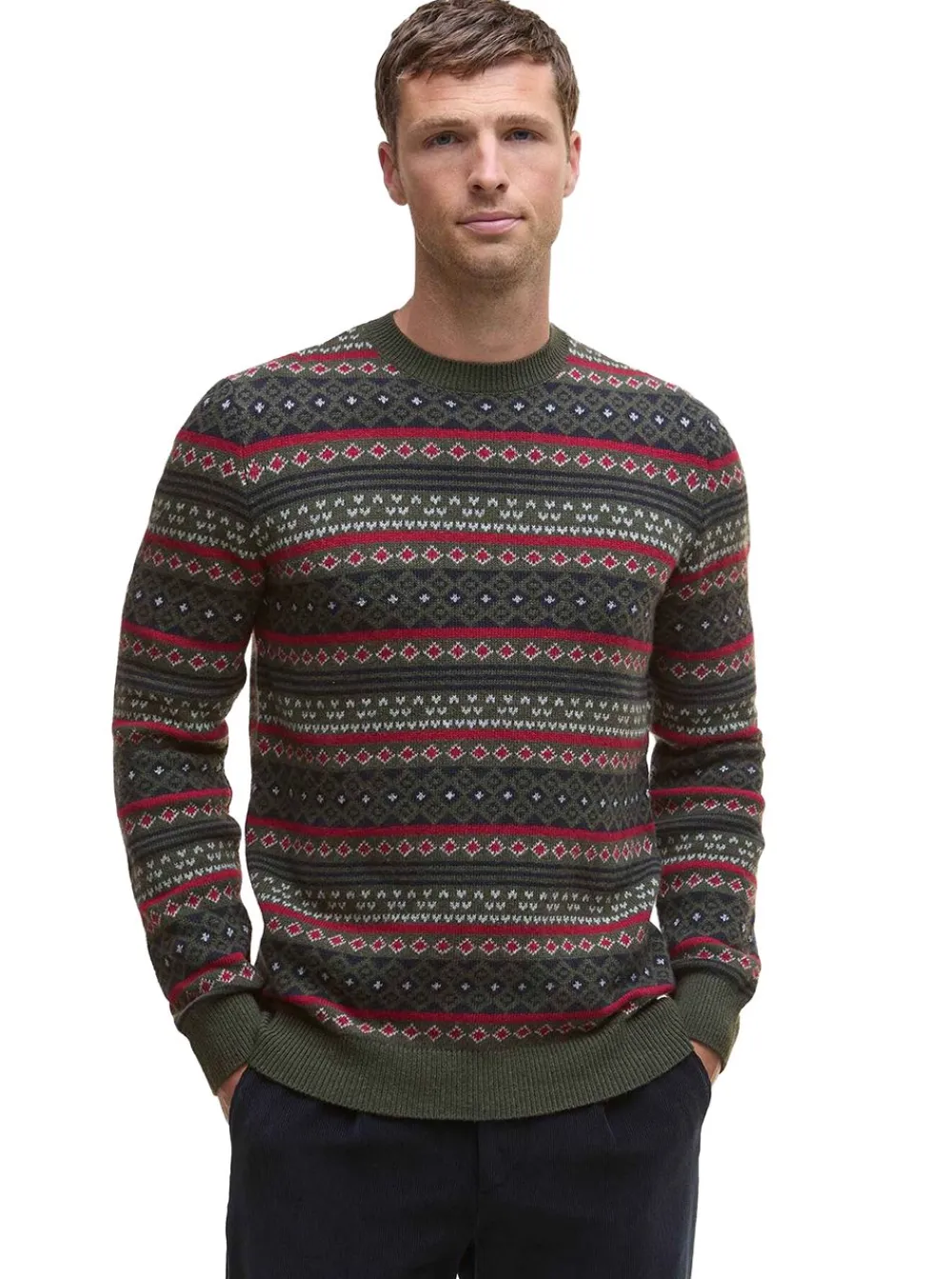 Clearance Barbour Easdale Fair Isle Crew Neck Sweater