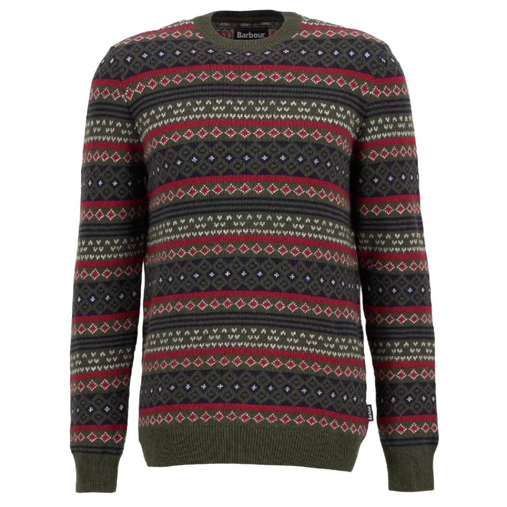 Clearance Barbour Easdale Fair Isle Crew Neck Sweater