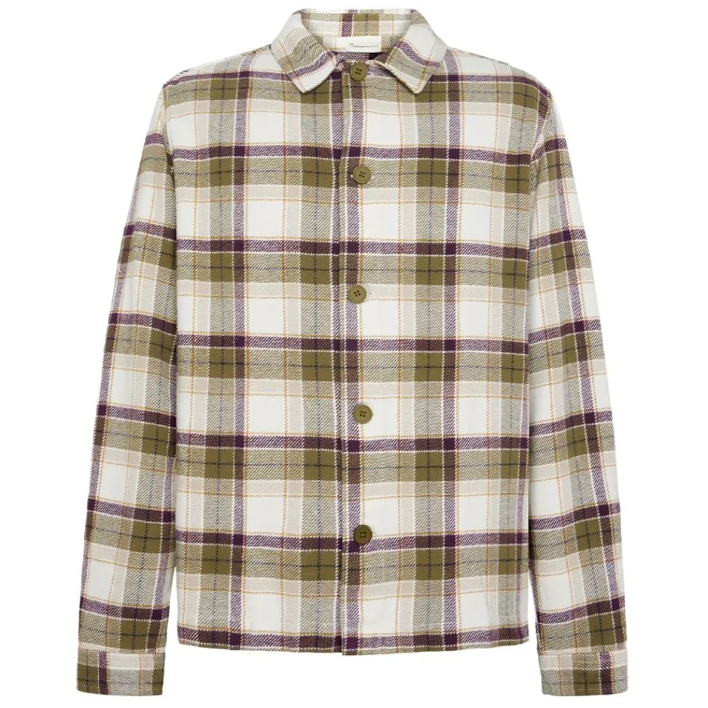Tröjor|Allt Under Överdelar | Knowledge Cotton Big checked heavy fanne overshirt - GOTS/Vegan