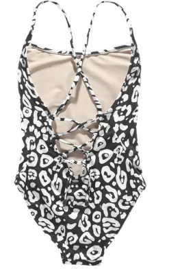 Hot OAS Black Leo Swim Suit Dam