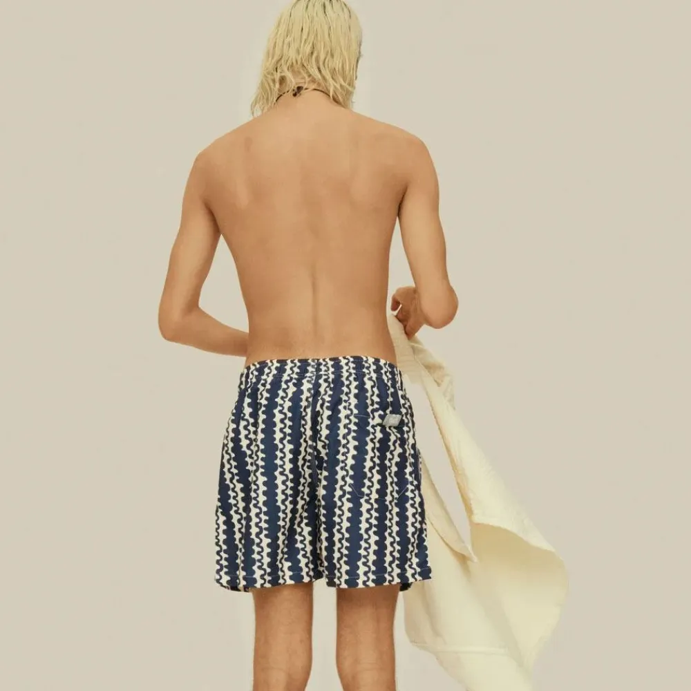 Online OAS Blue Scribble Swim Shorts Herr