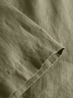 Online Knowledge Cotton Box fit short sleeved linen shirt GOTS/Vegan herr