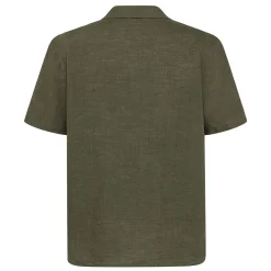 Online Knowledge Cotton Box fit short sleeved linen shirt GOTS/Vegan herr