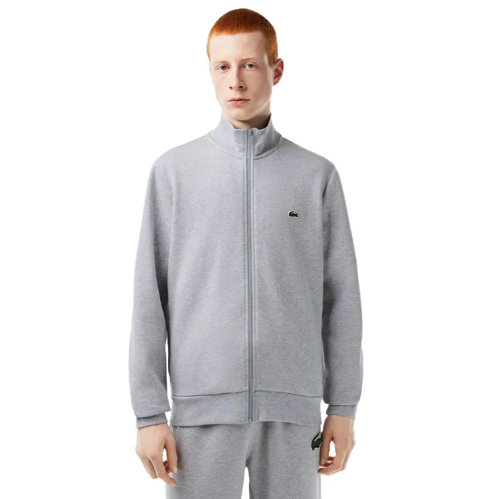 Clearance Lacoste Brushed Fleece Zipped Jogger Sweatshirt Herr