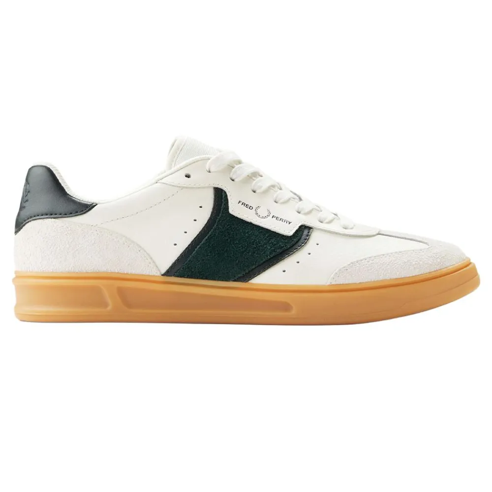 Clearance Fred Perry B4 Textured Leather Suede Herr