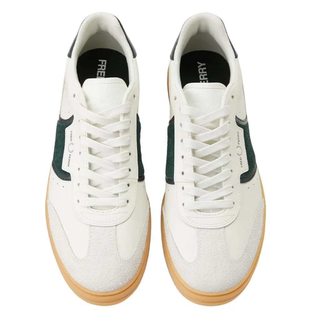 Clearance Fred Perry B4 Textured Leather Suede Herr