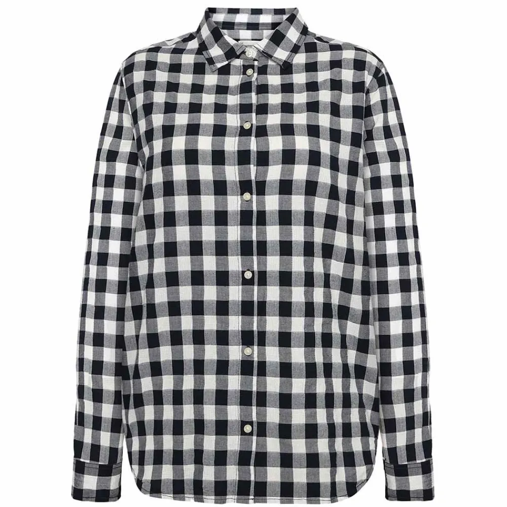 Allt Under Överdelar|Skjortor & Blusar | Knowledge Cotton Check ong Seeved Shirt Dam