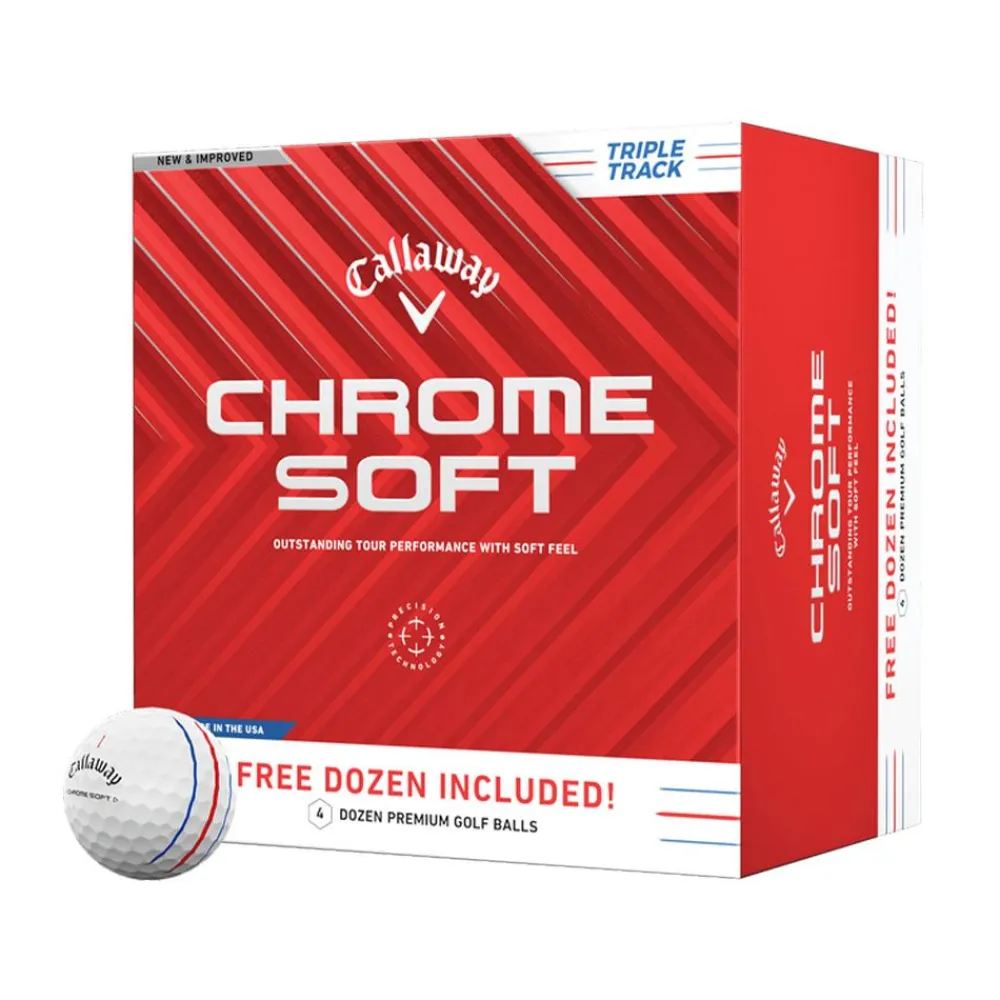 Outlet Callaway Chrome Soft Triple Track 4 Dozen Golf Balls