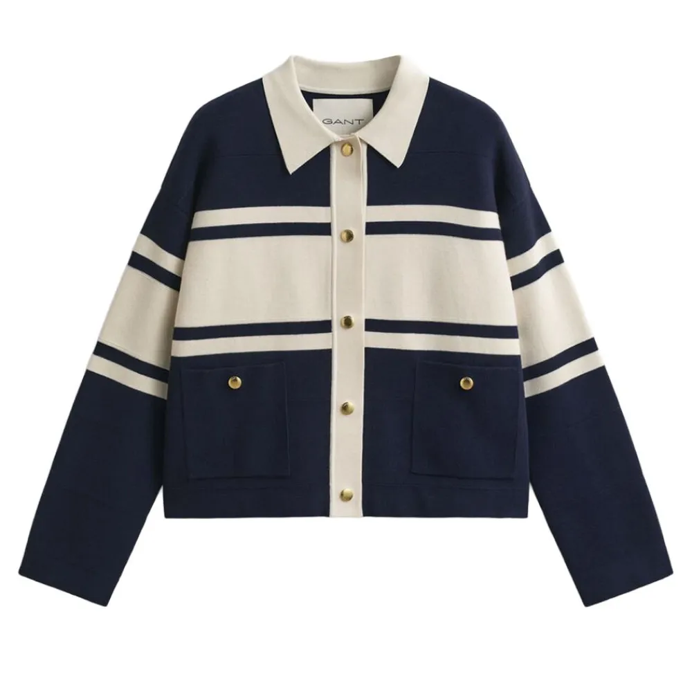 New GANT COLOR BLOCKED CARDIGAN dam
