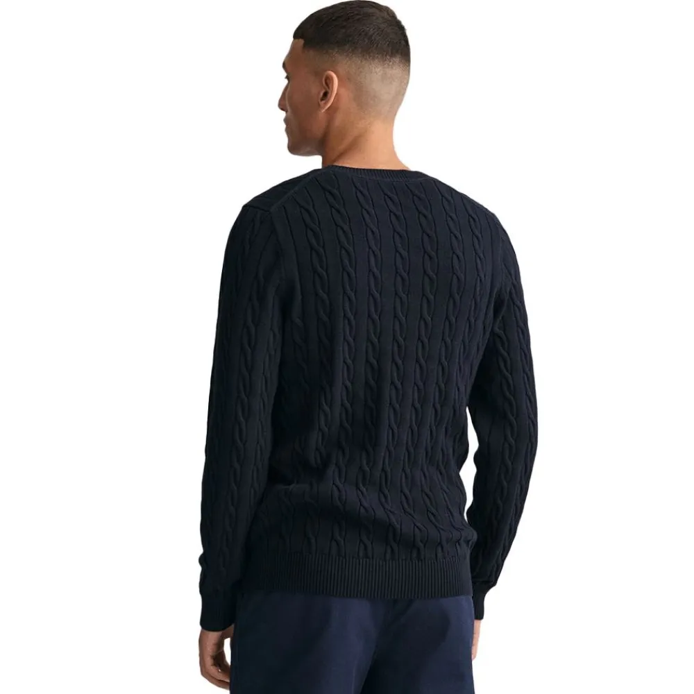 Allt Under Överdelar | GANT Cotton Cable Crew Neck Herr