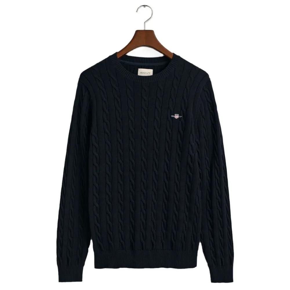 Allt Under Överdelar | GANT Cotton Cable Crew Neck Herr
