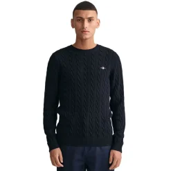 Allt Under Överdelar | GANT Cotton Cable Crew Neck Herr