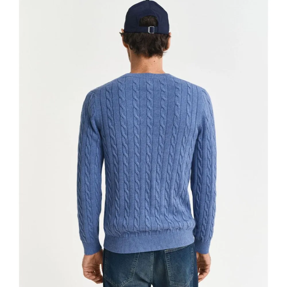 Allt Under Överdelar | GANT Cotton Cable Crew Neck Herr