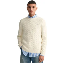 Allt Under Överdelar | GANT Cotton Cabe Crew Neck Herr