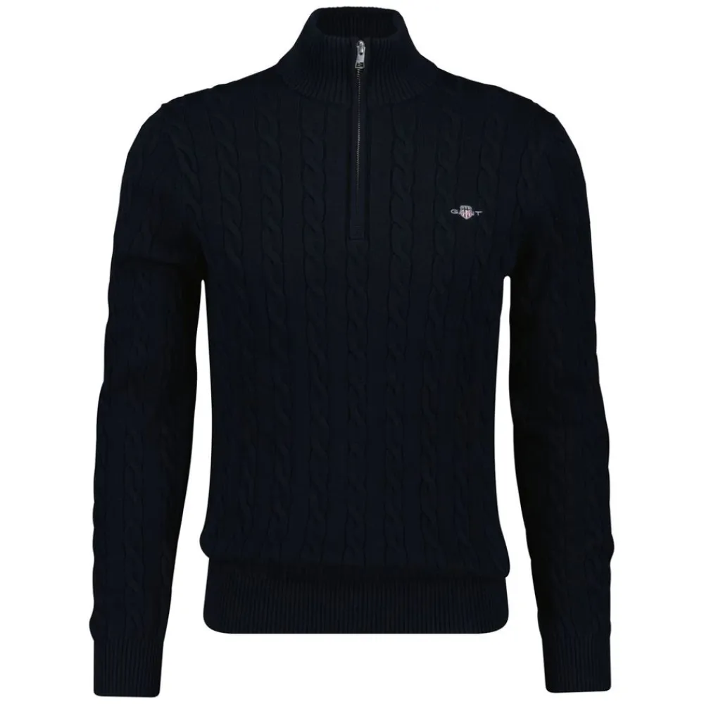 Online GANT Cotton Cable Half Zip Herr