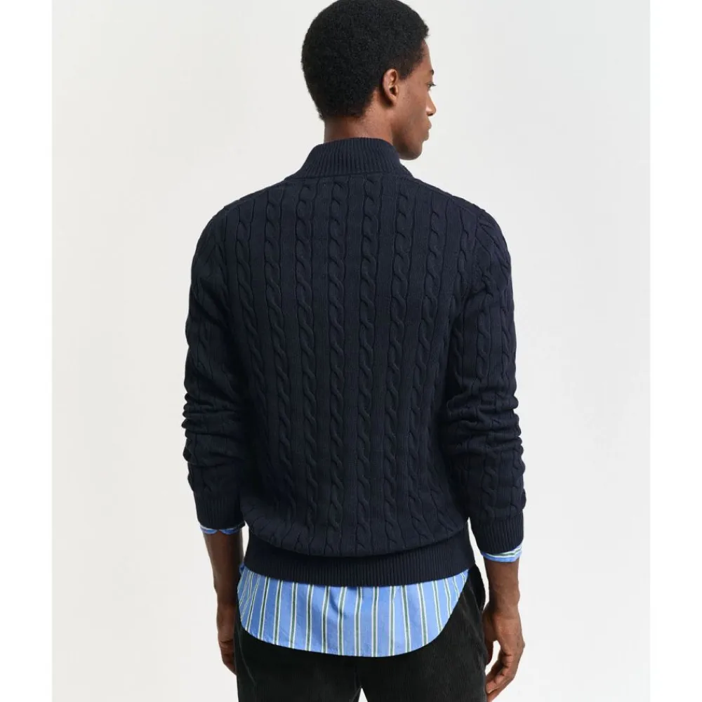 Online GANT Cotton Cable Half Zip Herr