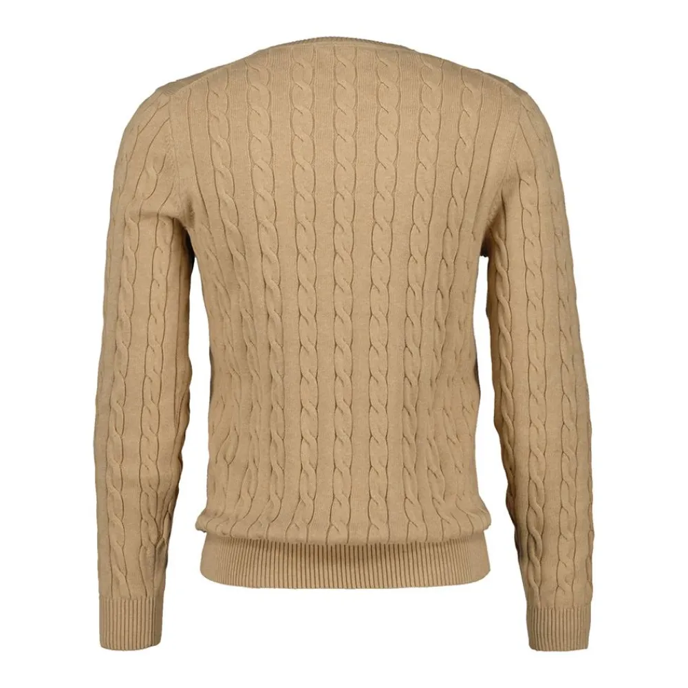 Allt Under Överdelar | GANT Cotton Cabe Knit Herr