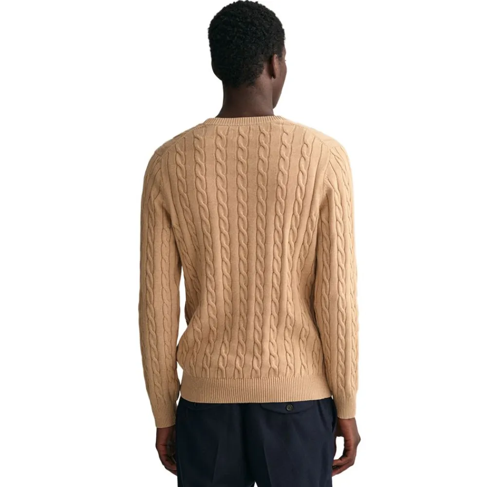 Allt Under Överdelar | GANT Cotton Cabe Knit Herr
