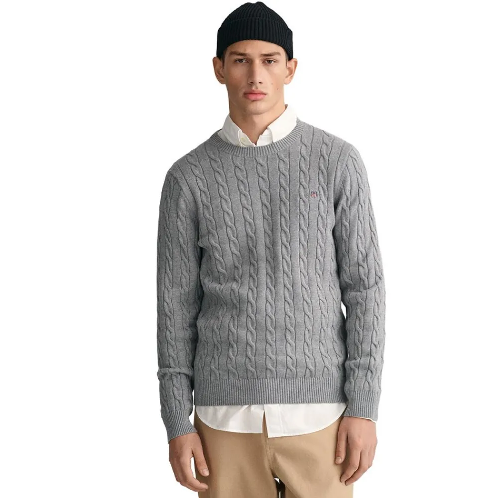 Online GANT Cotton Cable Knit Herr