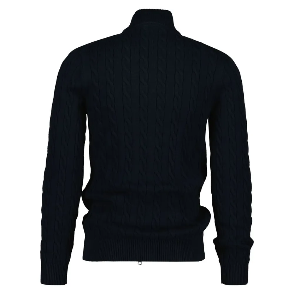 Allt Under Överdelar | GANT Cotton Cable Zipped Cardigan Herr