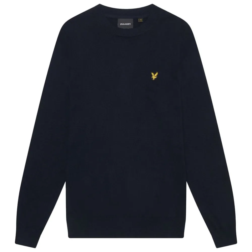 Best Lyle & Scott Cotton Merino Crew Neck Jumper Herr