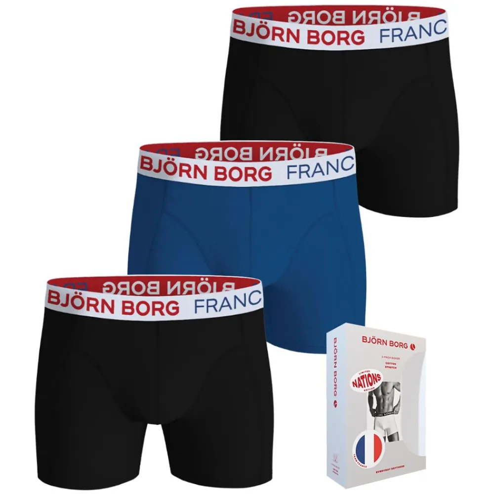 Underkläder | Björn Borg COTTON TRETCH BOXER FRANCE 3-PACK HERR