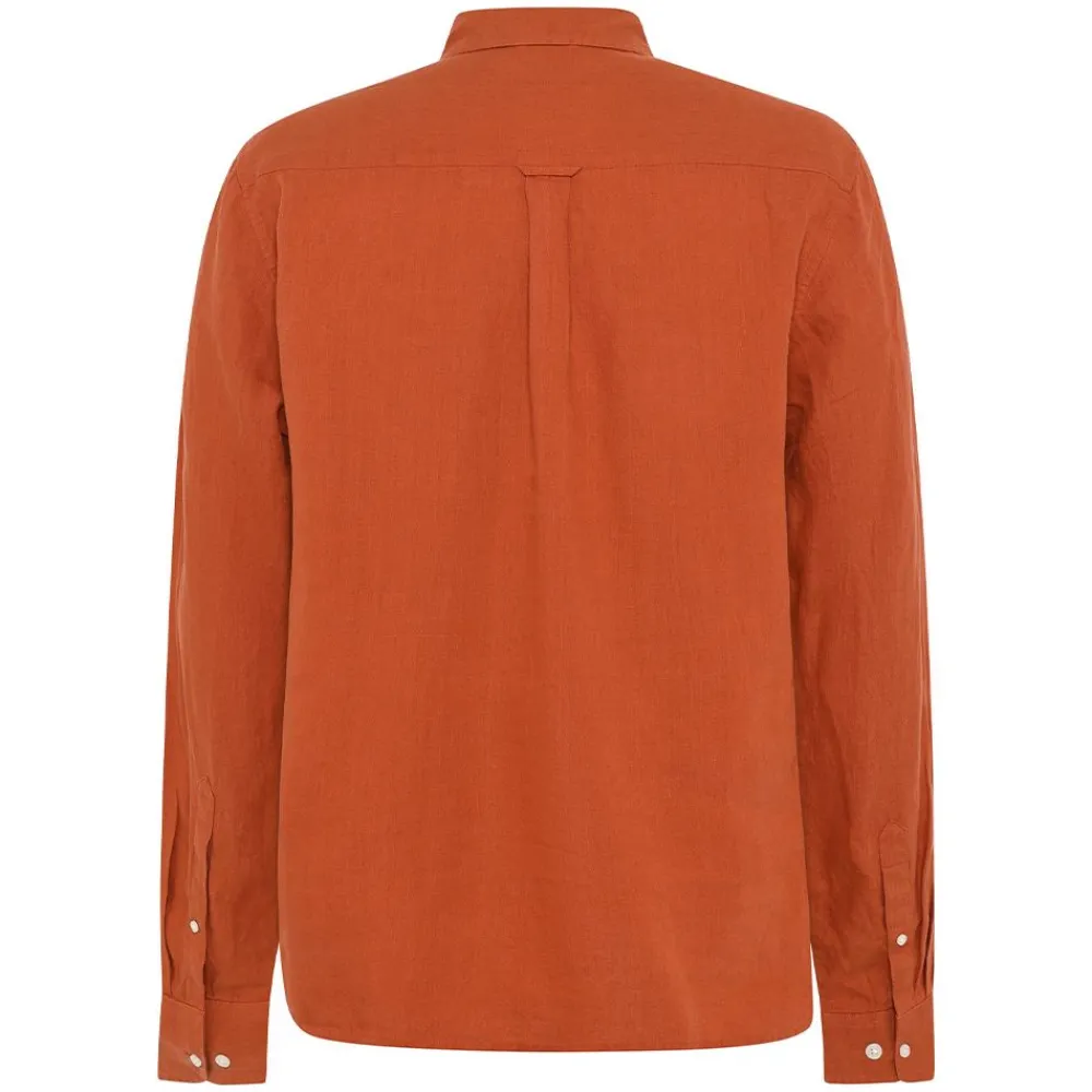 Best Knowledge Cotton Custom fit linen shirt GOTS/Vegan Herr