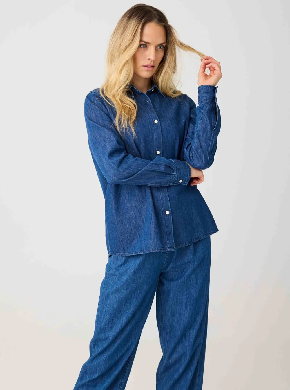 Knowledge Cotton Denim shirt dam