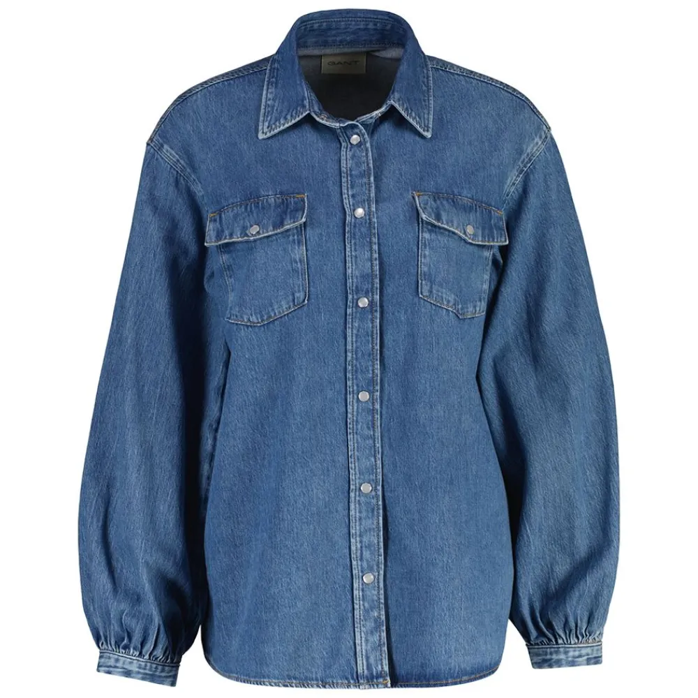 Sale GANT DENIM VOLUME SLEEVE SHIRT DAM