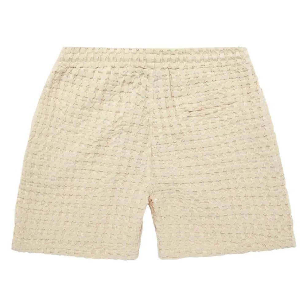 Outlet OAS Ecru Porto Waffle Shorts Herr