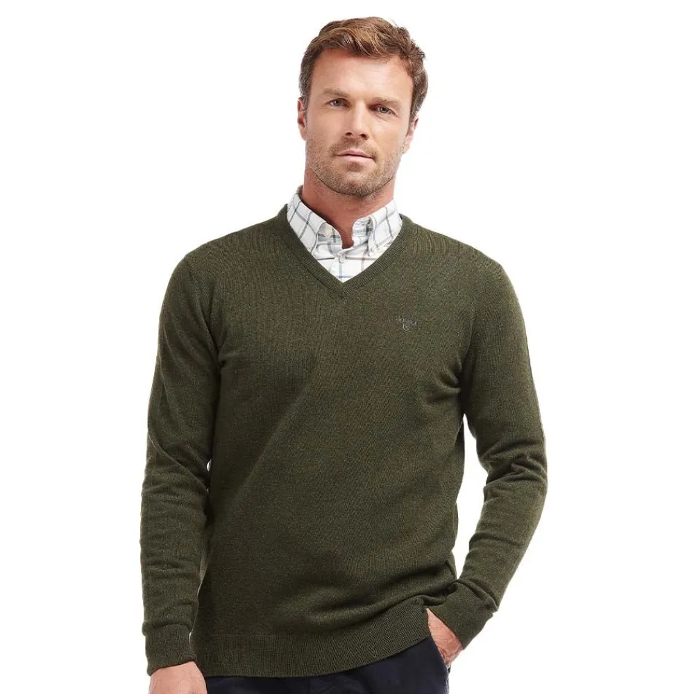 Discount Barbour Essential Pullover Wolle V-Neck Herr