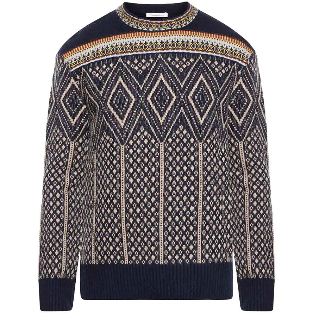 Allt Under Överdelar | Knowledge Cotton Fair Ise Crew Neck ambswoo Knit Herr