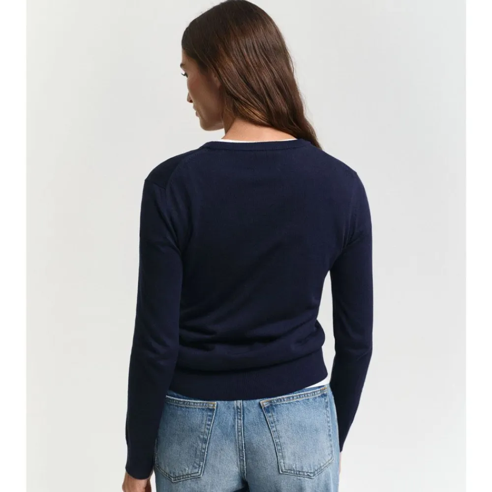 Allt Under Överdelar|Tröjor | GANT Fine Knit Crew Neck Da