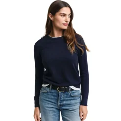 Allt Under Överdelar|Tröjor | GANT Fine Knit Crew Neck Da