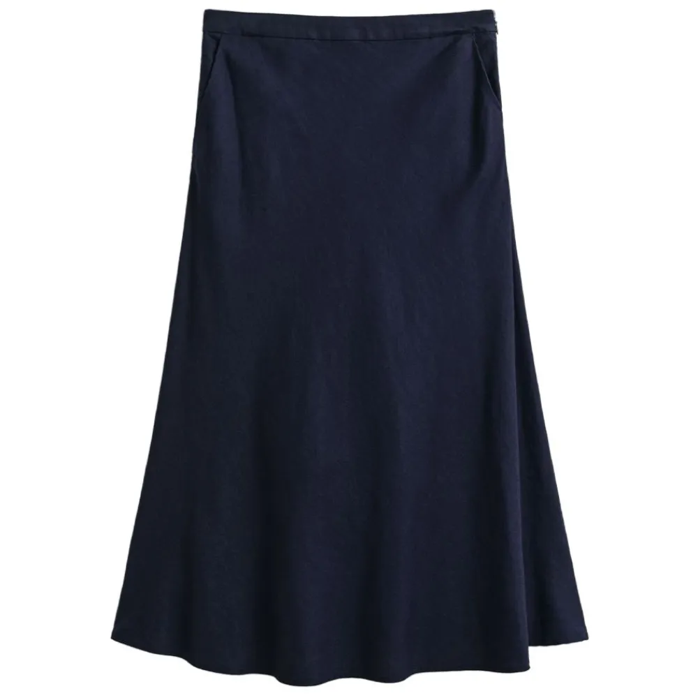 GANT FLARED LINEN BLEND SKIRT DAM