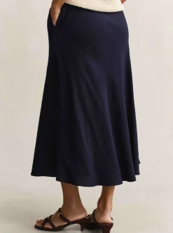GANT FLARED LINEN BLEND SKIRT DAM