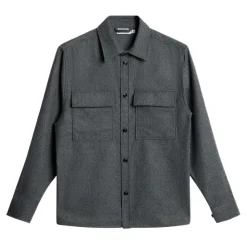 Outlet J.Lindeberg Flat Wool Overshirt Herr