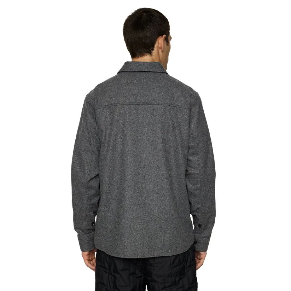 Outlet J.Lindeberg Flat Wool Overshirt Herr