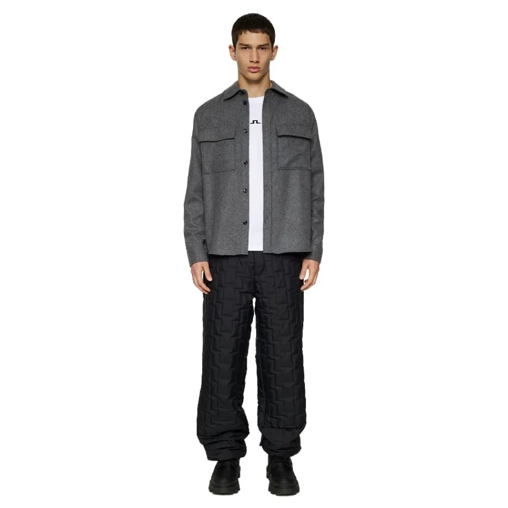 Outlet J.Lindeberg Flat Wool Overshirt Herr