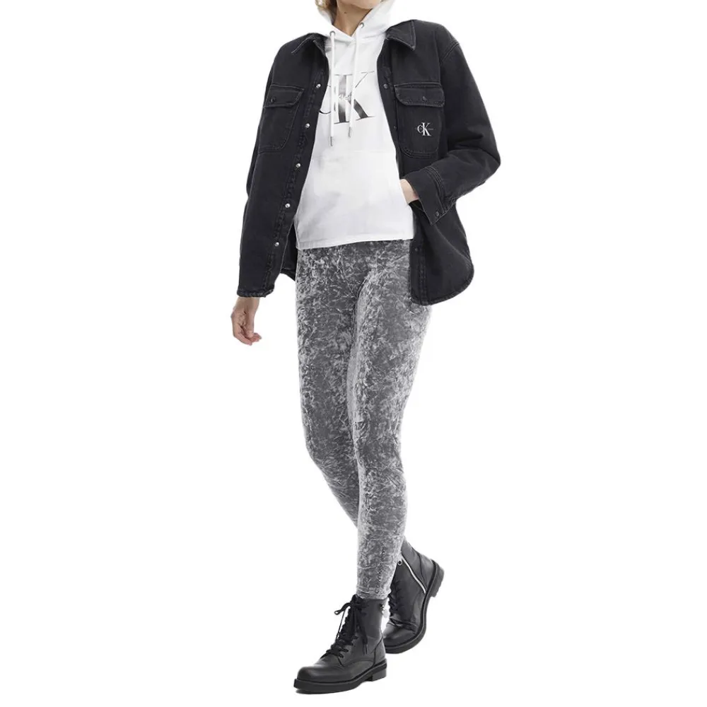 Allt Under Nederdelar|Byxor | Calvin Klein Grey Velvet Legging Da
