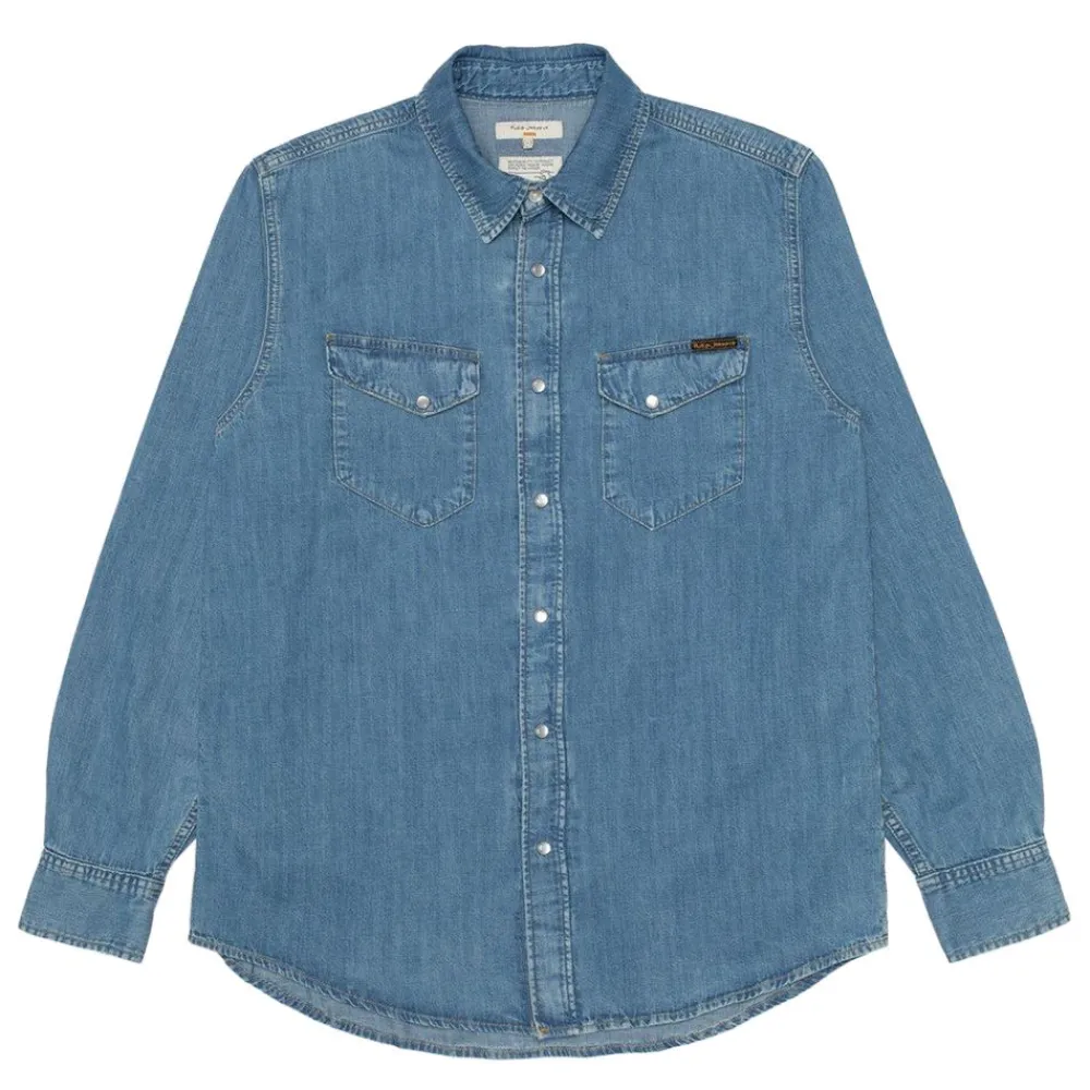 Skjortor|Allt Under Överdelar | Nudie Jeans Gunnar ight Ued Deni hirt herr
