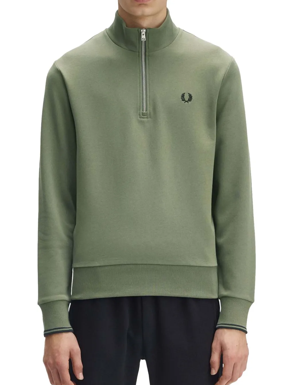 Sale Fred Perry HALF ZIP SWEATSHIRT herr