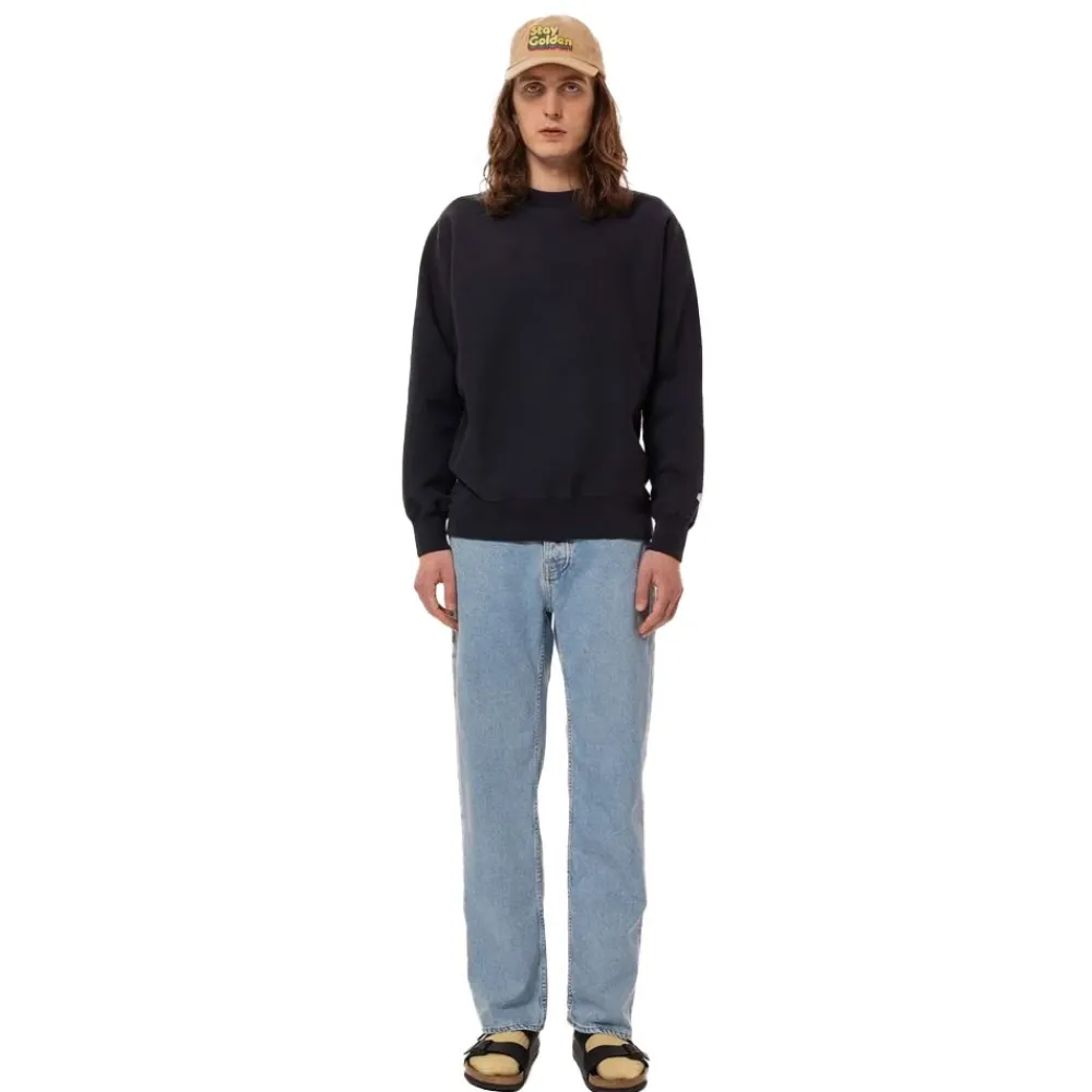 Outlet Nudie Jeans Hasse Crew Neck Sweatshirt Herr